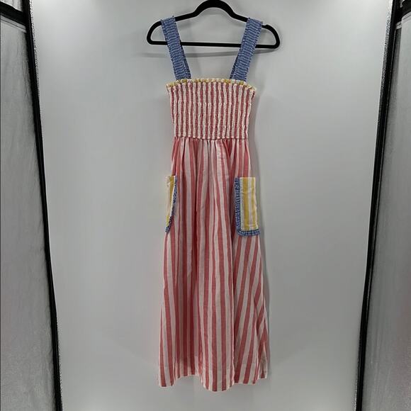 Rhode Women's Ollie Cotton Linen Dress - Peach - Small - New with tags - Picture 2 of 8